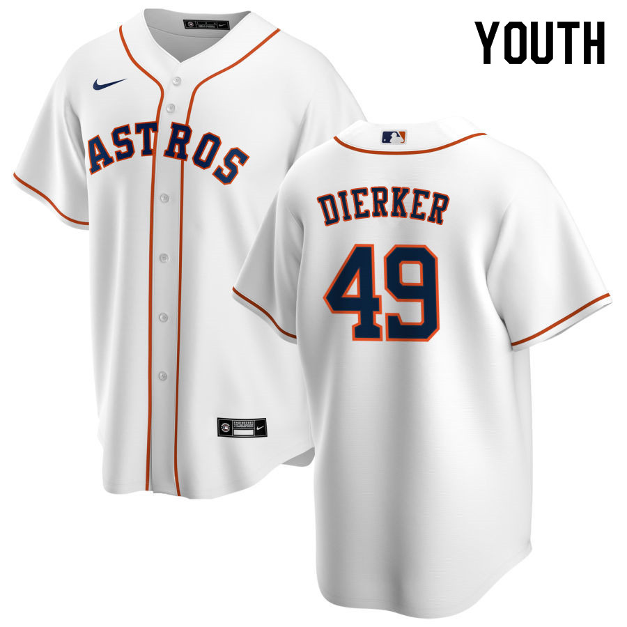 Nike Youth #49 Larry Dierker Houston Astros Baseball Jerseys Sale-White